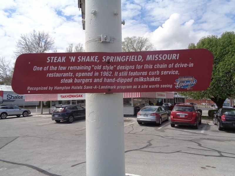 Steak 'n Shake, Springfield, Missouri Marker image. Click for full size.