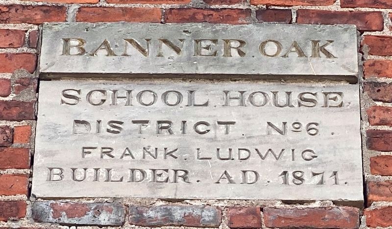 Historic Banner Oak School. Click for full size. Historic Banner Oak School image. Click for full size.