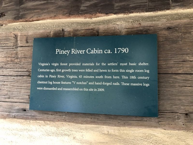 Piney River Cabin ca. 1790 Marker image. Click for full size.