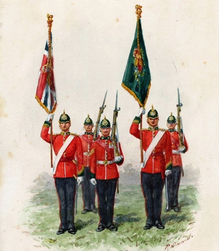 The Durham Light Infantry Color Party, 1914 image. Click for full size.