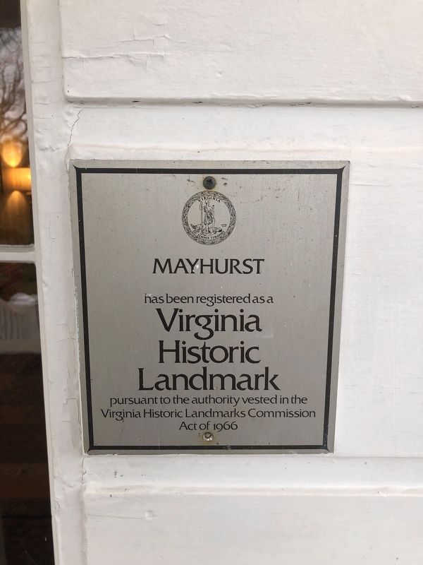 Virginia Historic Landmark plaque for the house image. Click for full size.
