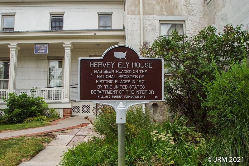Hervey Ely House Marker image. Click for full size.