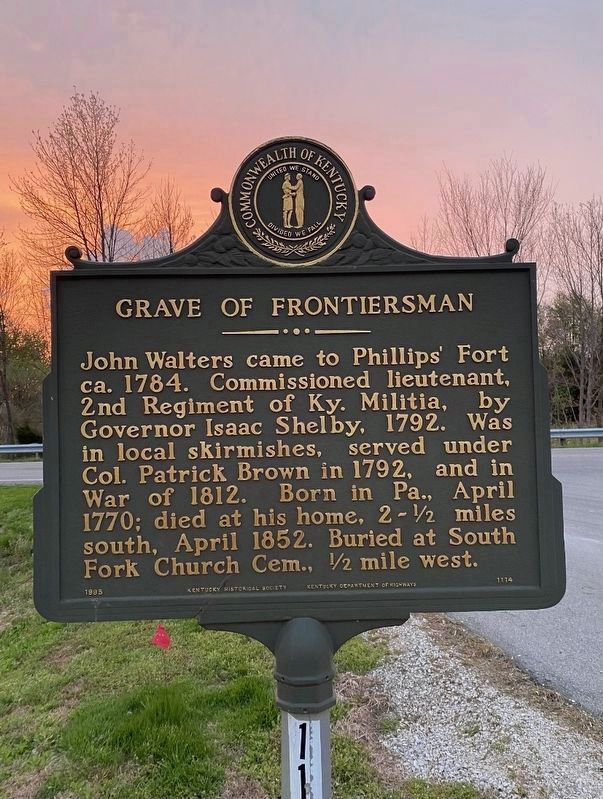 Grave of Frontiersman side of the marker image. Click for full size.