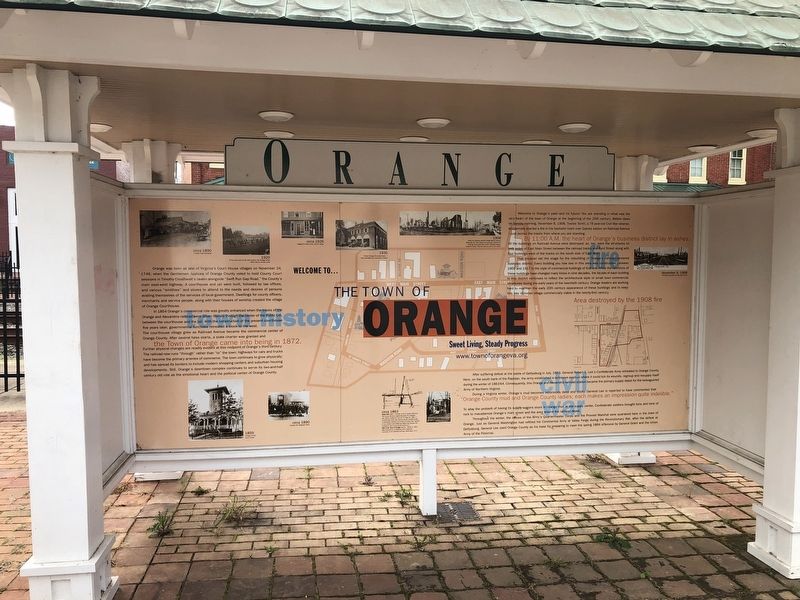 Welcome to The Town of Orange Marker image. Click for full size.