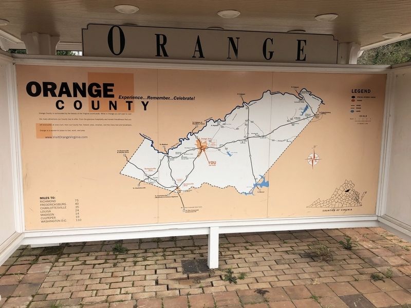On the reverse of the marker is a map of Orange County.. Click for full size. On the reverse of the marker is a map of Orange County. image. Click for full size.