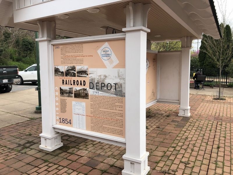 The Orange Railroad Depot Marker image. Click for full size.