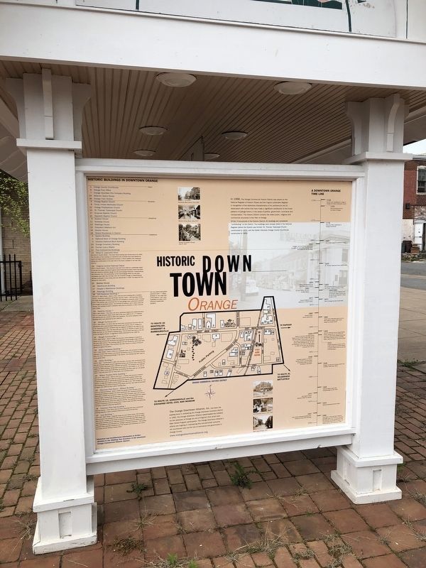 Historic Downtown Orange Marker image. Click for full size.