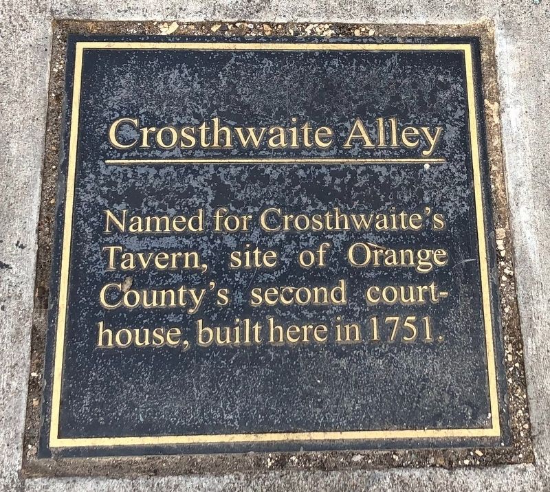 Crosthwaite Alley Marker image. Click for full size.