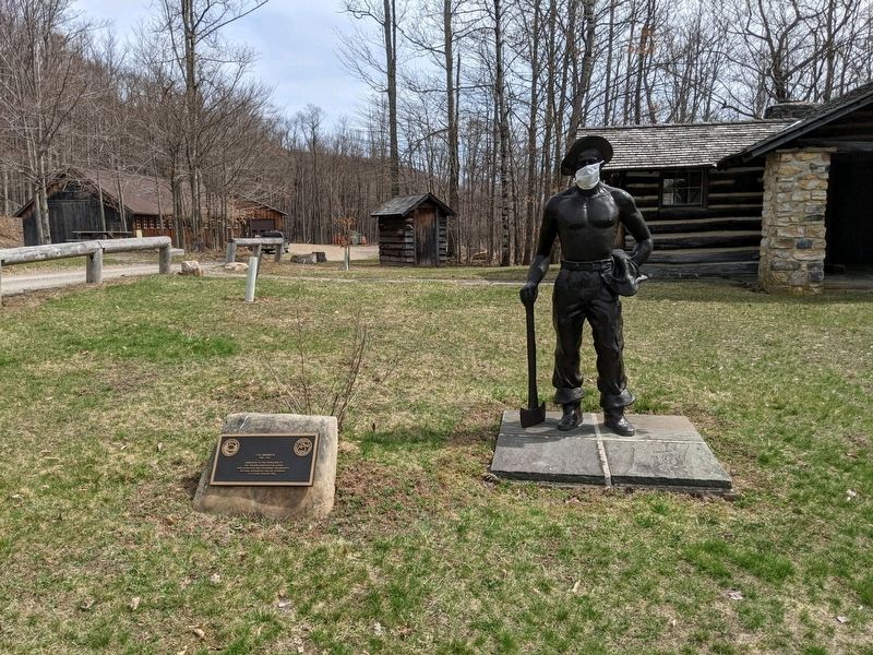 CCC Worker Statue and Plaque image. Click for full size.