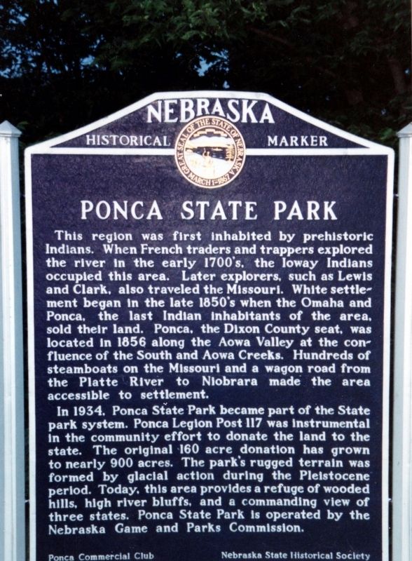 Ponca State Park Marker image. Click for full size.