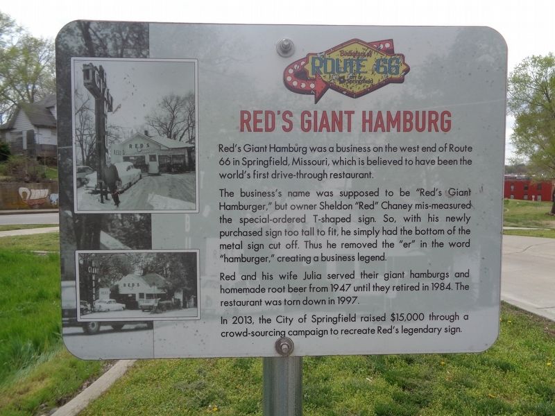 Red's Giant Hamburg Marker image. Click for full size.