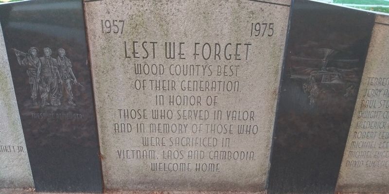Wood County Vietnam War Memorial. Click for full size. Wood County Vietnam War Memorial image. Click for full size.