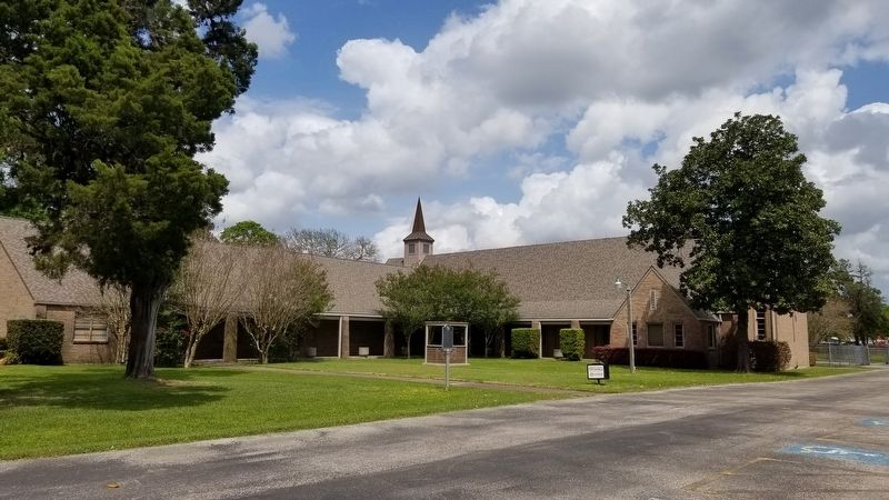 The view of the St. John United Church Marker from the church parking lot image. Click for full size.