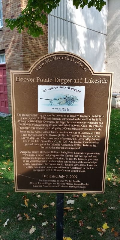 Hoover Potato Digger & Lakeside Marker image. Click for full size.