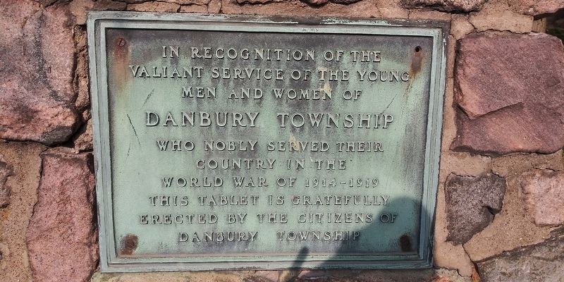 Danbury Township World War Veterans Memorial. Click for full size. Danbury Township World War Veterans Memorial image. Click for full size.