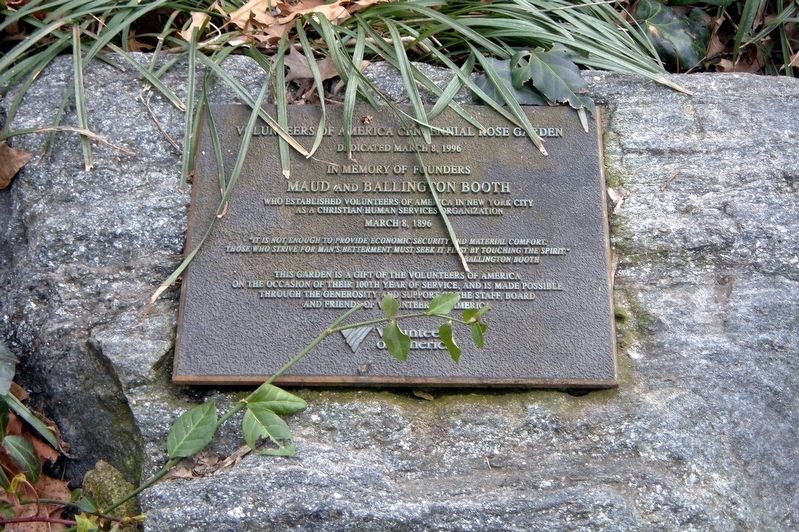 Volunteer of America Centennial Rose Garden Marker. Click for full size. Volunteer of America Centennial Rose Garden Marker image. Click for full size.