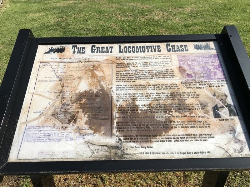 The Great Locomotive Chase Marker image. Click for full size.