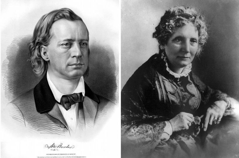 Henry Ward Beecher & Harriet Beecher Stowe image. Click for full size.
