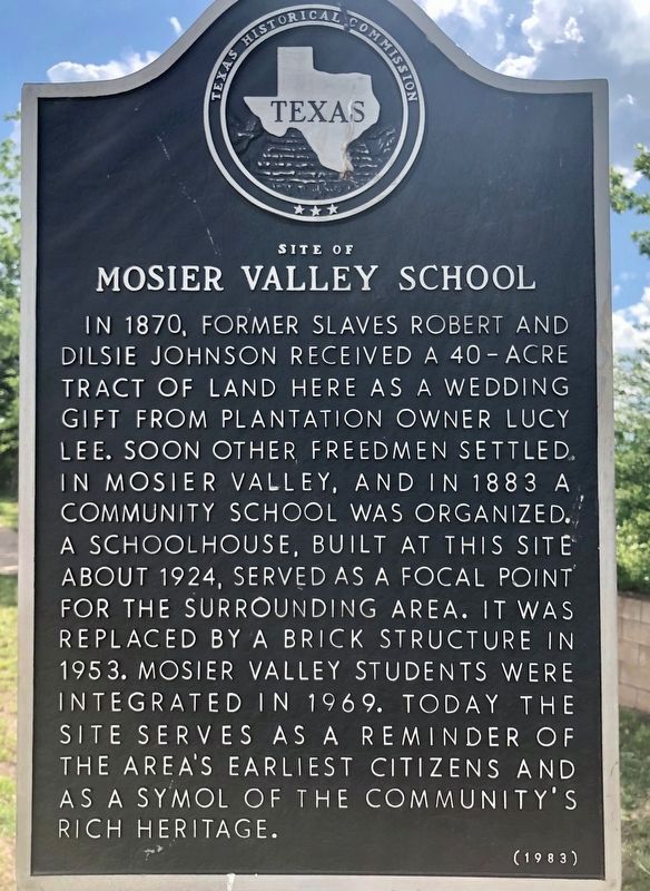Site of Mosier Valley School Marker image. Click for full size.