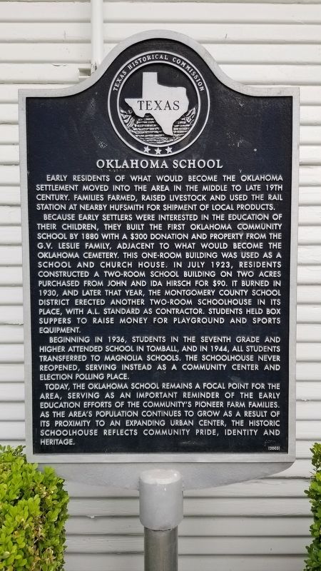 Oklahoma School Marker image. Click for full size.