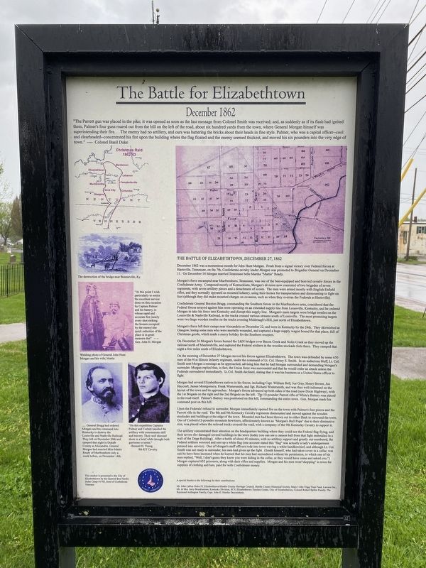 The Battle for Elizabethtown Marker image. Click for full size.