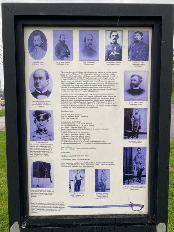 The Battle for Elizabethtown Marker. Click for full size. The Battle for Elizabethtown Marker image. Click for full size.