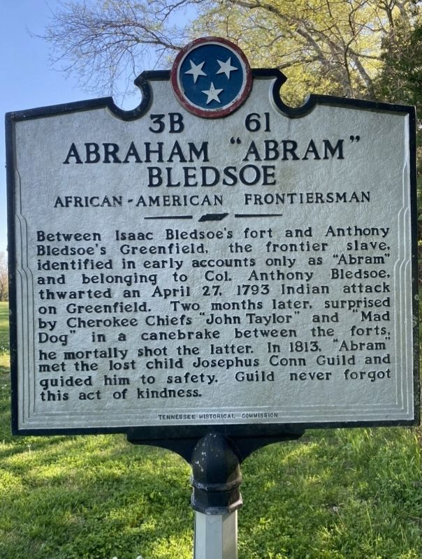 Abraham “Abram” Bledsoe Marker image. Click for full size.