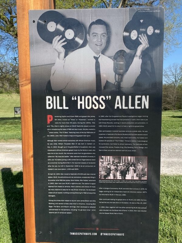 Bill “Hoss” Allen Marker image. Click for full size.