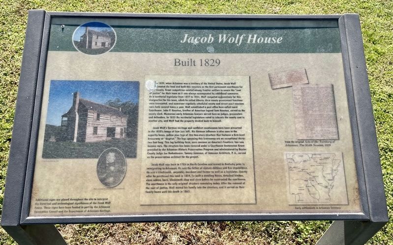 Jacob Wolf House Marker image. Click for full size.