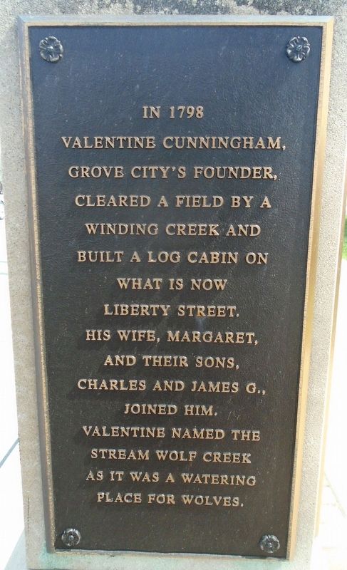 Founding of Grove City Marker image. Click for full size.