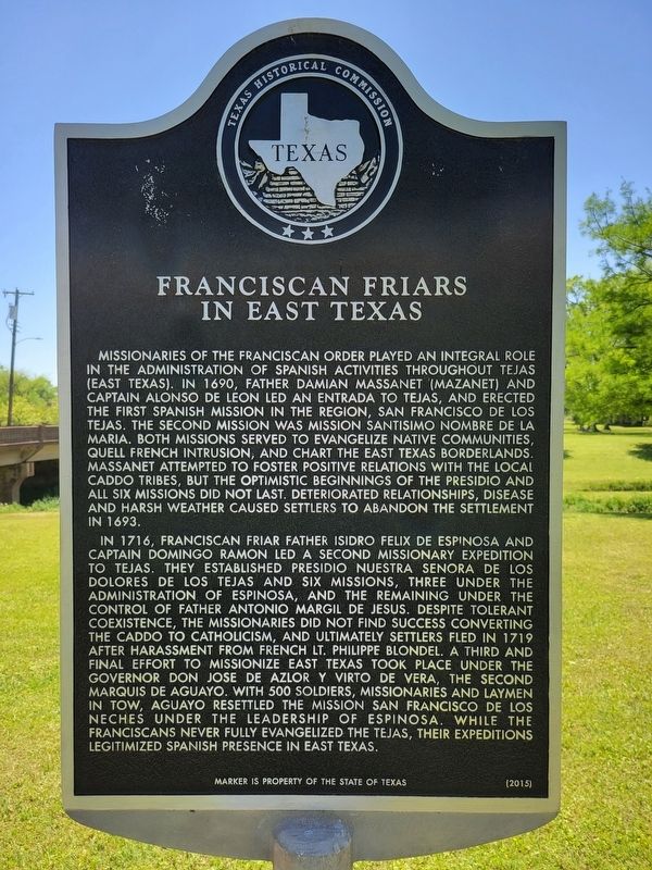 Franciscan Friars in East Texas Marker image. Click for full size.
