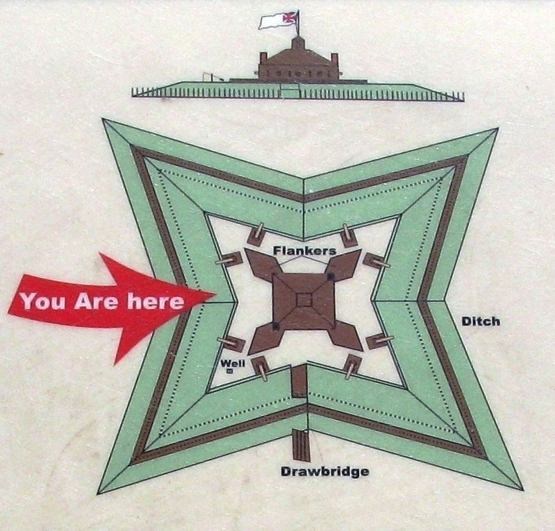 Marker detail: Fort Pownall Diagram image. Click for full size.