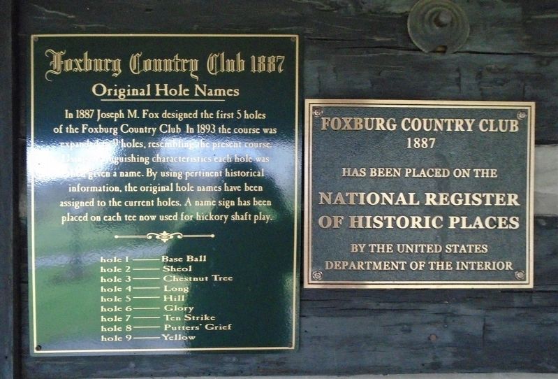 Foxburg Country Club Markers image. Click for full size.