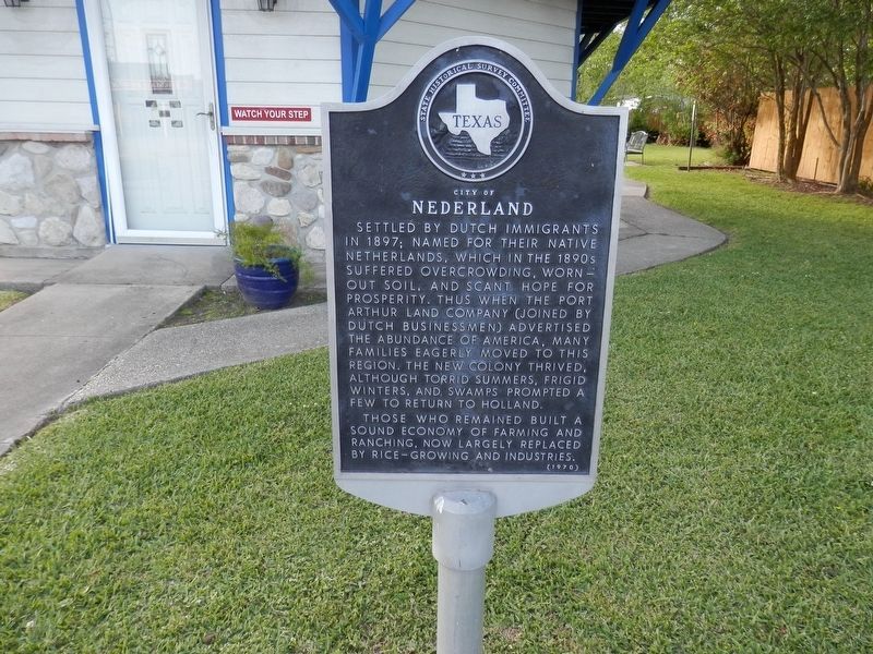 City of Nederland Marker. Click for full size. City of Nederland Marker image. Click for full size.