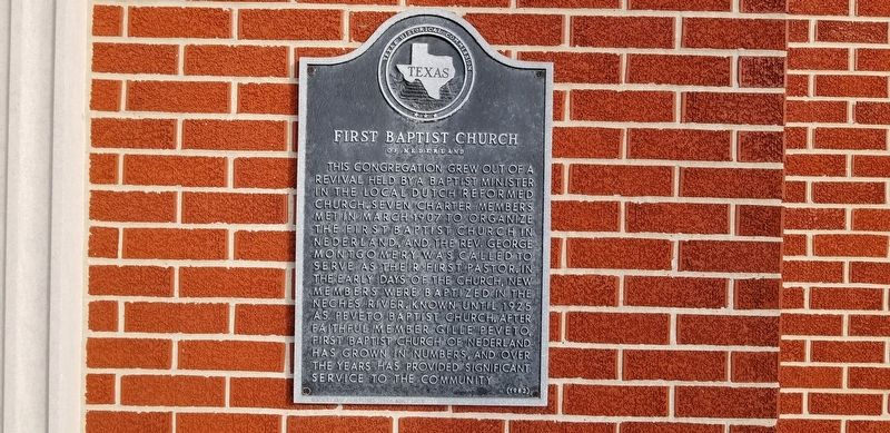 First Baptist Church <small>of Nederland</small> Marker image. Click for full size.
