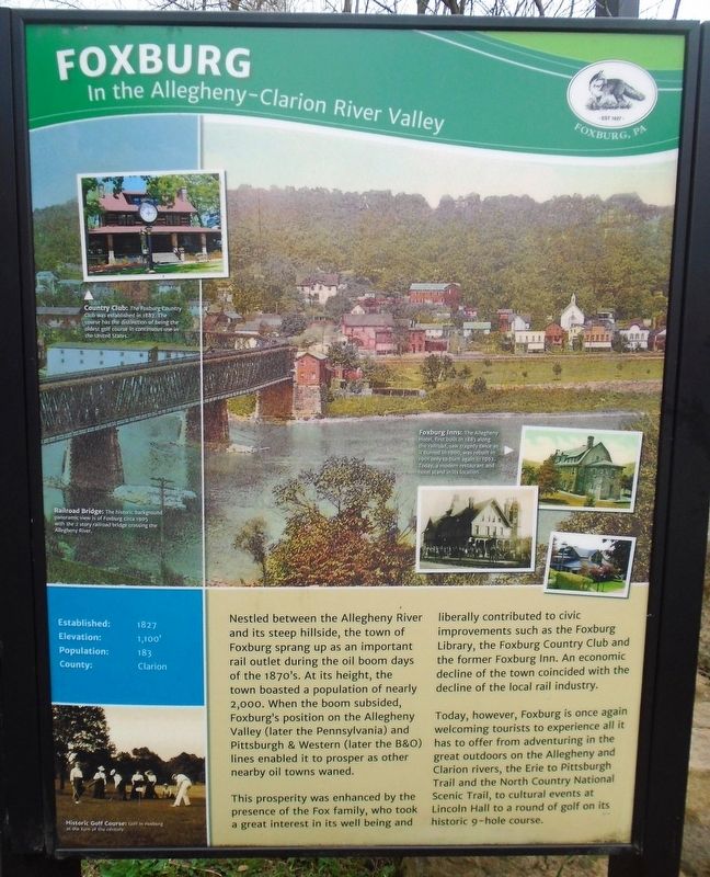 Foxburg Marker. Click for full size. Foxburg Marker image. Click for full size.