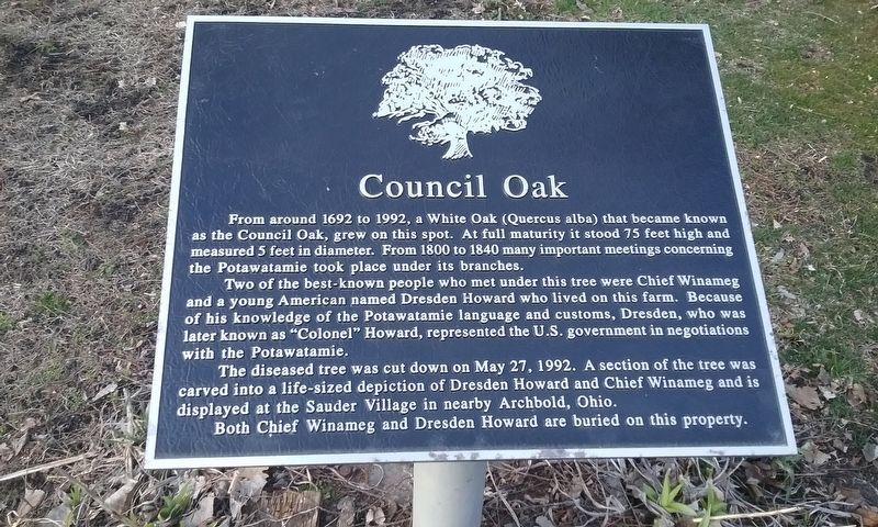 Council Oak Marker image. Click for full size.