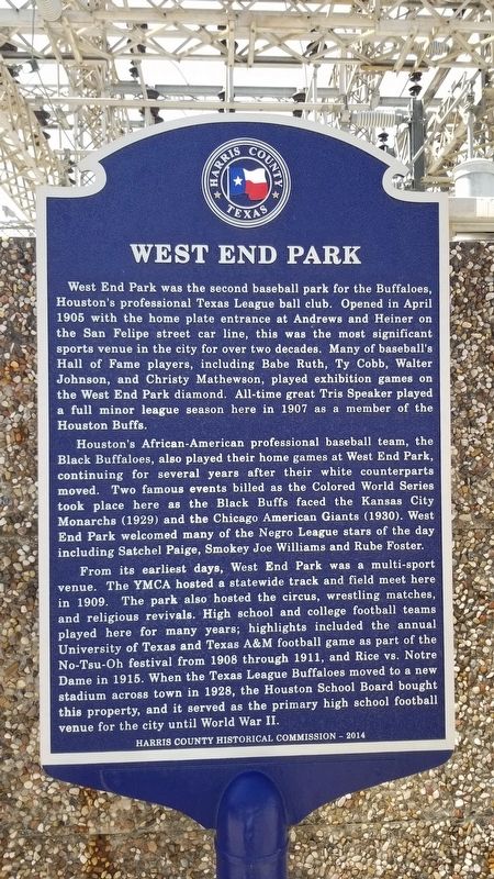 West End Park Marker image. Click for full size.
