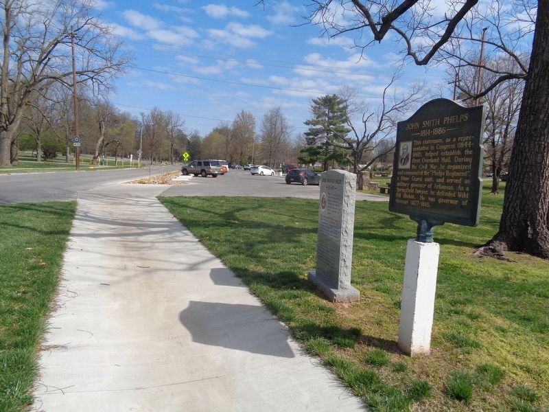 John Smith Phelps/Phelps Homesite Marker. Click for full size. John Smith Phelps/Phelps Homesite Marker image. Click for full size.