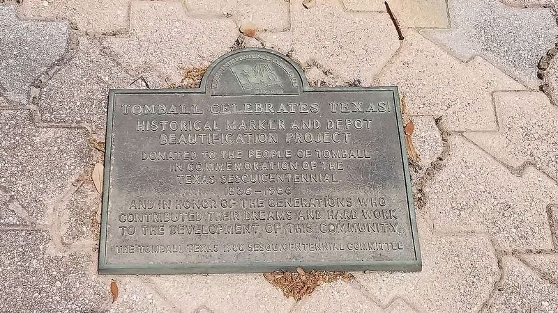 2nd Commemorative Marker located on the ground in front for 1st marker. Click for full size. 2nd Commemorative Marker located on the ground in front for 1st marker image. Click for full size.