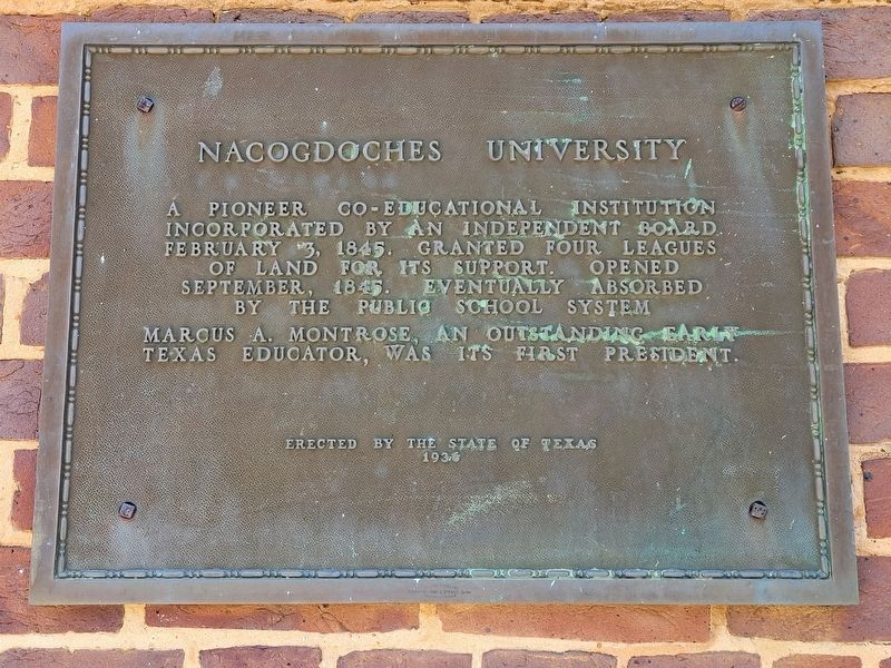 Nacogdoches University Marker image. Click for full size.