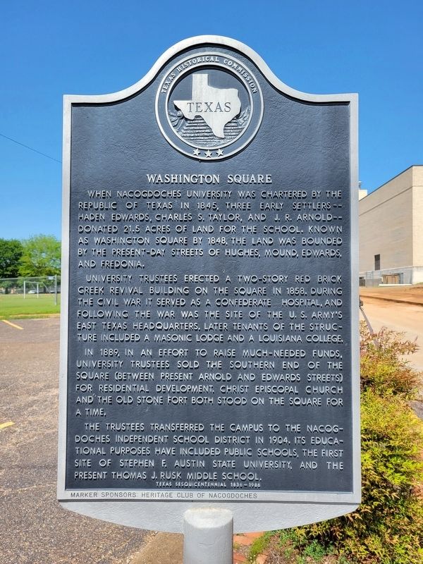 Washington Square Marker. Click for full size. Washington Square Marker image. Click for full size.