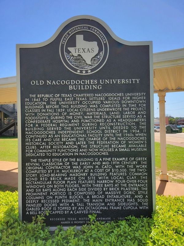 Old Nacogdoches University Building Marker image. Click for full size.