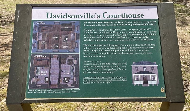 Davidsonville's Courthouse Marker image. Click for full size.