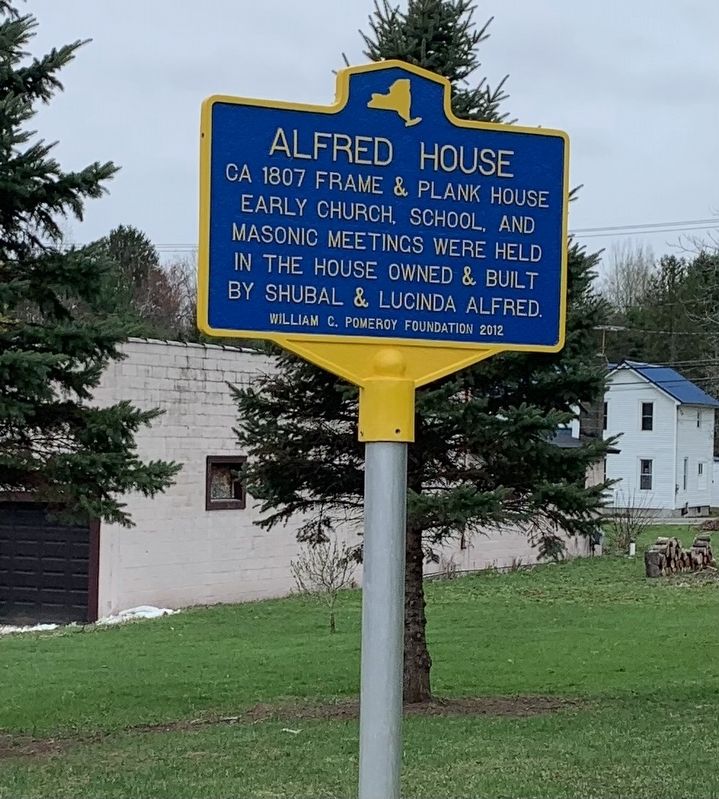 Alfred House Marker. Click for full size. Alfred House Marker image. Click for full size.