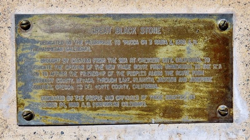 Great Black Stone Marker image. Click for full size.