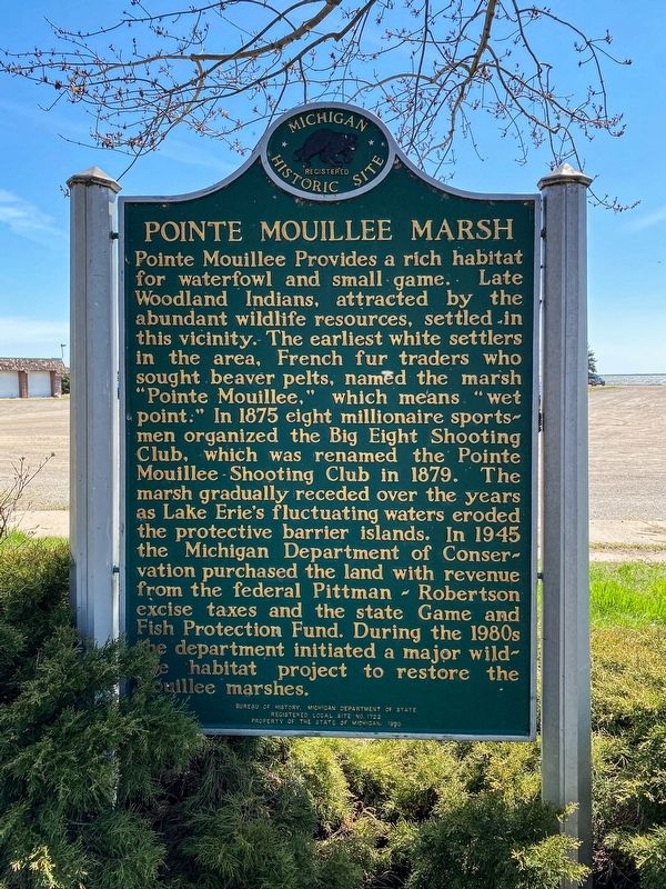 Pointe Mouillee Marsh Marker image. Click for full size.