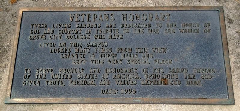 Veterans Honorary Marker. Click for full size. Veterans Honorary Marker image. Click for full size.