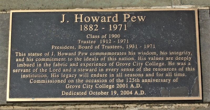 J. Howard Pew Marker image. Click for full size.
