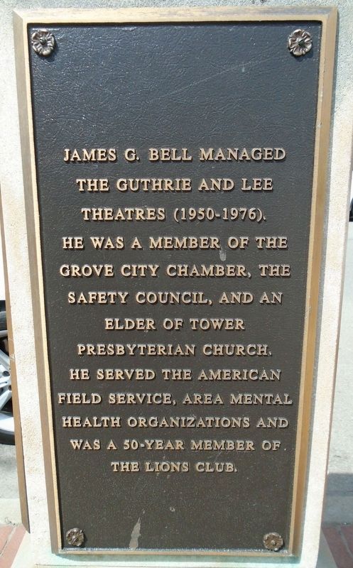 James G. Bell Marker. Click for full size. James G. Bell Marker image. Click for full size.